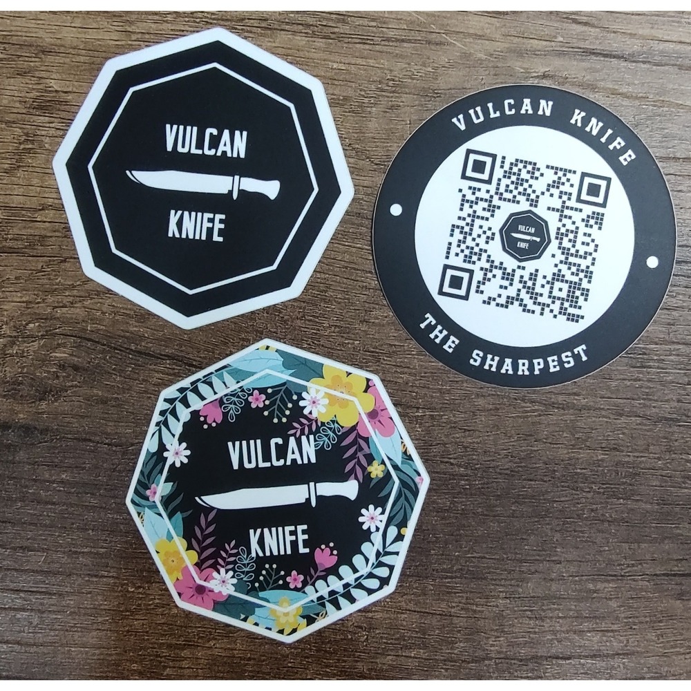 Vulcan Knife Vintl Sticker Lot Of 2 S246
